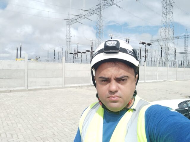 Colaborador da SELF Engenharia em parques eólico para realização do serviço de PGR